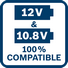 Все инструменты, аккумуляторы и зарядные устройства Bosch Professional 10,8 В полностью совместимы со всеми инструментами, аккумуляторами и зарядными устройствами Bosch Professional 12 В BOSCH GSR 1000 (0.601.9F4.020), бош GSR 1000 (0.601.9F4.020), купить инструмент с доставкой, инструмент бобруйск, электроинструмент бобруйск